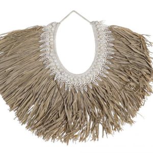 Decoración pared fibra natural 50x3x50