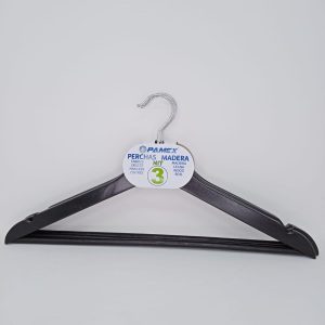 Perchas madera negra