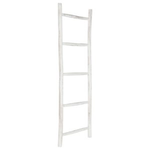 Escalera-Toallero teca blanca