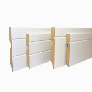 Zócalo Ranurado MDF hidrófugo lacado blanco