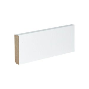 Zócalo de Canto Recto MDF Lacado Blanco