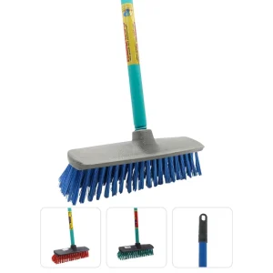 Cepillo de Fregar Piso con Mango Madera Pintado