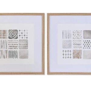 Cuadro cristal figuras étnicas 50X50 cm