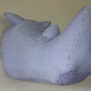 Cabeza Rinoceronte Peluche Rayas