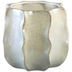 Jarrón cerámico blanco